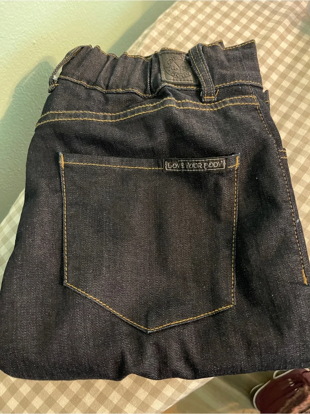 Love Your Body Pinup Couture x Laura Byrnes 4 Pocket Stretch Denim Jeans Blue 32